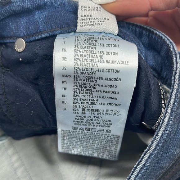 Diesel Gracey-Ne Dark Wash Skinny Jeans Low Rise Size 25 Distressed - Picture 7 of 10